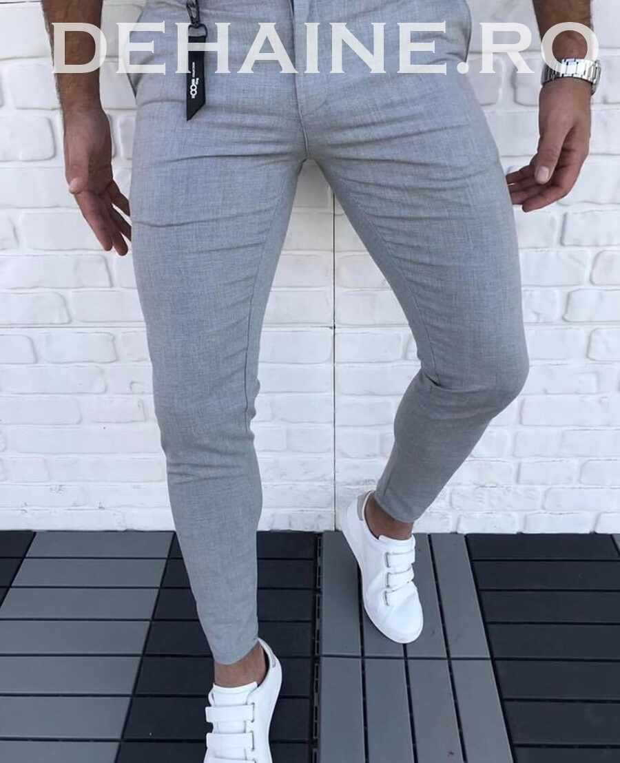 Pantaloni barbati eleganti gri ZR A3862